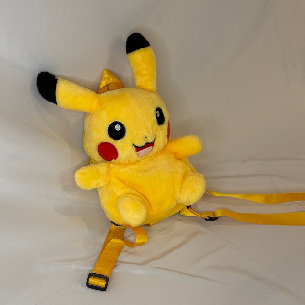 Yellow Pikachu Plush Backpack